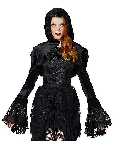 Spirit Halloween Hooded Capelet Jacket 1 Spirit Halloween Hooded Capelet Jacket