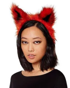 Spirit Halloween Faux Fur Fox Ear Headband -Girls Costumes Shop 01401025 c
