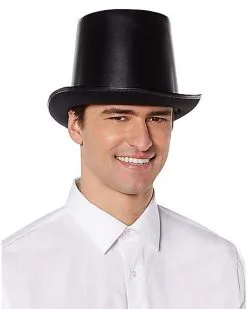 Spirit Halloween Vampire Faux Leather Top Hat 7 Spirit Halloween Vampire Faux Leather Top Hat -Girls Costumes Shop 01404029 d