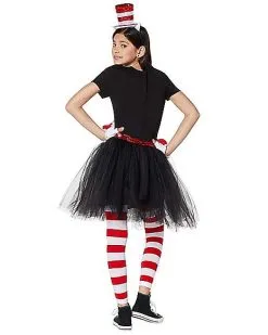 Spirit Halloween Kids Cat In The Hat Dress Costume - Dr. Seuss -Girls Costumes Shop 01406982 c