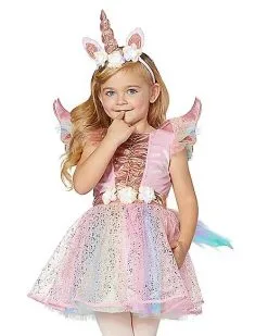 Spirit Halloween Toddler Winged Unicorn Costume -Girls Costumes Shop 01409952 c