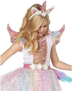 Spirit Halloween Kids Rosy Unicorn Costume -Girls Costumes Shop 01412121 c
