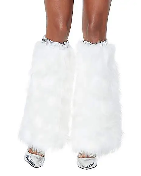 Spirit Halloween White Faux Fur Leg Warmers 1 Spirit Halloween White Faux Fur Leg Warmers