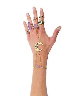 Spirit Halloween Fortune Teller Bracelet And Rings Set