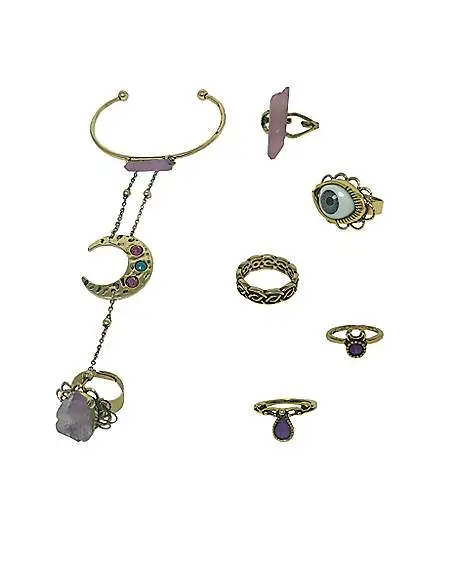 Spirit Halloween Fortune Teller Bracelet And Rings Set 2 Spirit Halloween Fortune Teller Bracelet And Rings Set - Image 2