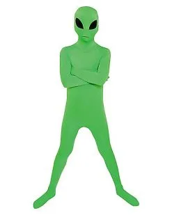 Spirit Halloween Kids Green Alien Skin Suit Costume -Girls Costumes Shop 01414929 d