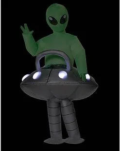 Spirit Halloween Kids Light Up Alien UFO Inflatable Costume -Girls Costumes Shop 01416130 c