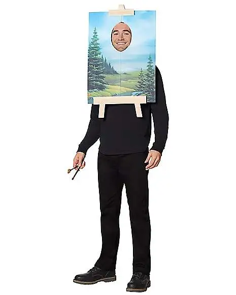 Spirit Halloween Adult Bob Ross Painting Costume - Firefly 2 Spirit Halloween Adult Bob Ross Painting Costume - Firefly - Image 2
