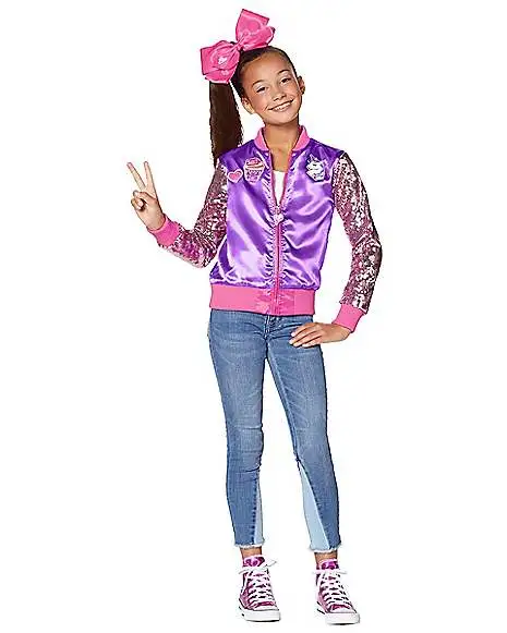 Spirit Halloween Kids JoJo Siwa Bomber Jacket 3 Spirit Halloween Kids JoJo Siwa Bomber Jacket - Image 3