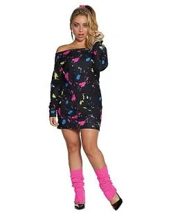 Spirit Halloween Adult Totally '80s Costume Dress