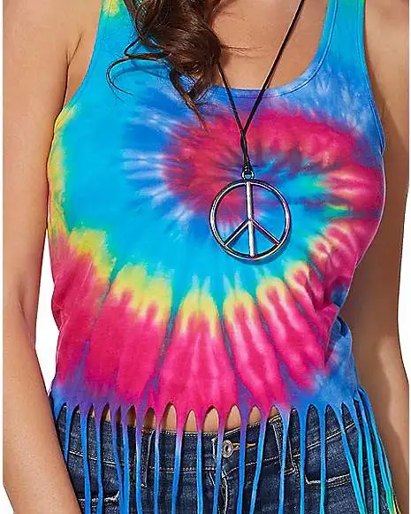 Spirit Halloween Tie Dye Fringe Tank Top 4 Spirit Halloween Tie Dye Fringe Tank Top - Image 4