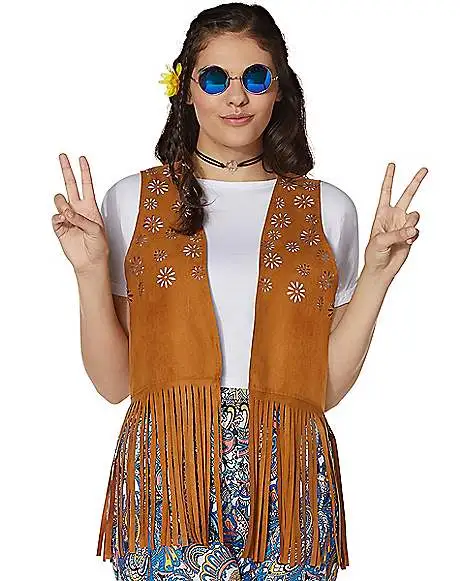 Spirit Halloween Fringed Hippie Vest 4 Spirit Halloween Fringed Hippie Vest - Image 4