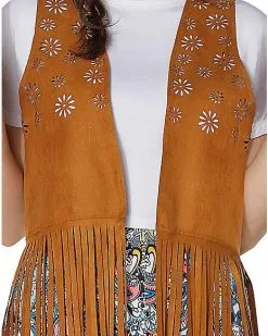 Spirit Halloween Fringed Hippie Vest 10 Spirit Halloween Fringed Hippie Vest -Girls Costumes Shop 01425743 b