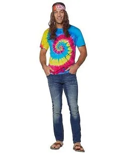 Spirit Halloween '60s Tie Dye T Shirt -Girls Costumes Shop 01426923 c