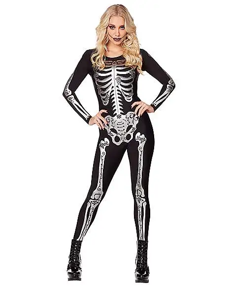 Spirit Halloween Adult Skeleton Catsuit 1 Spirit Halloween Adult Skeleton Catsuit