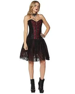 Spirit Halloween Adult Vampire Lace Corset -Girls Costumes Shop 01428663 c