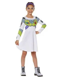 Spirit Halloween Kids Buzz Lightyear Dress Costume - Toy Story -Girls Costumes Shop 01433200 c