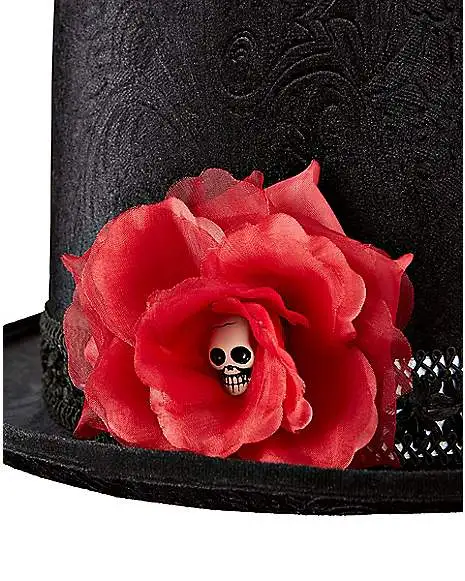 Spirit Halloween Sugar Skull Top Hat 5 Spirit Halloween Sugar Skull Top Hat - Image 5