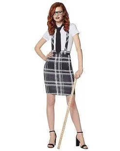 Spirit Halloween Plaid Pencil Skirt -Girls Costumes Shop 01434554 c