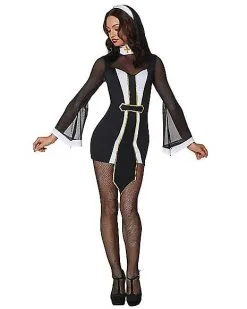 Spirit Halloween Adult Twisted Sister Sexy Nun Costume -Girls Costumes Shop 01434745 c