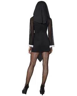 Spirit Halloween Adult Twisted Sister Sexy Nun Costume -Girls Costumes Shop 01434745 d