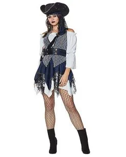 Spirit Halloween Adult Castaway Beauty Pirate Costume - The Signature Collection -Girls Costumes Shop 01434786 c