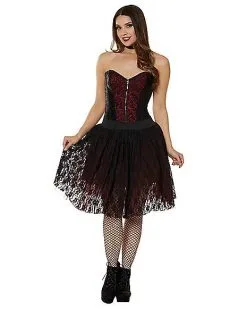 Spirit Halloween Victorian Vampire Layered Skirt -Girls Costumes Shop 01436005 c