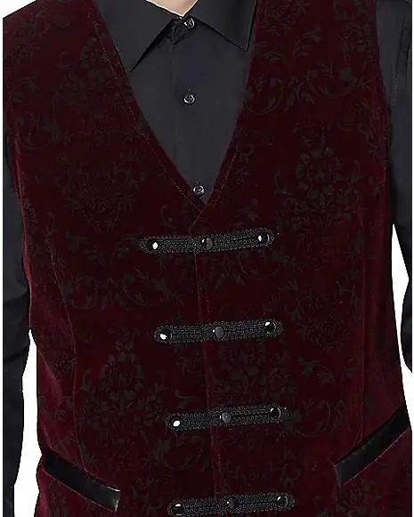 Spirit Halloween Velvet Victorian Vampire Vest 4 Spirit Halloween Velvet Victorian Vampire Vest - Image 4