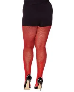 Spirit Halloween Red Devil Flame Fishnet Stockings -Girls Costumes Shop 01441682 b