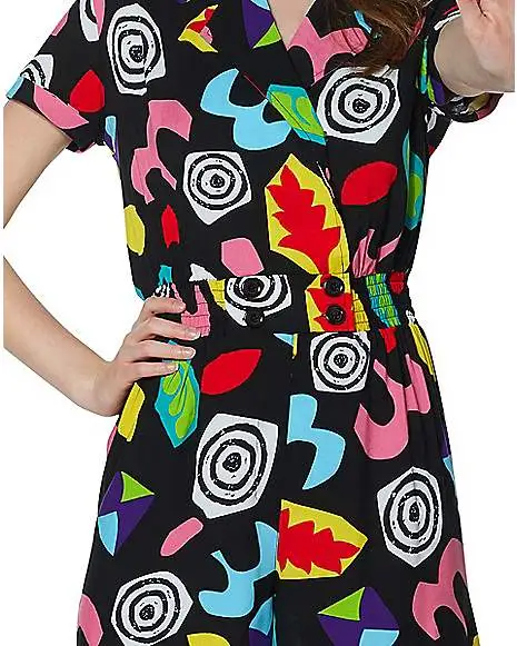 Spirit Halloween Adult Eleven Geometric Romper - Stranger Things 2 Spirit Halloween Adult Eleven Geometric Romper - Stranger Things - Image 2