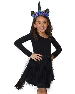 Spirit Halloween Kids Faux Fur Light-Up Unicorn Costume Kit