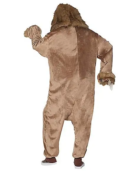 Spirit Halloween Adult Faux Fur Sloth Union Suit 3 Spirit Halloween Adult Faux Fur Sloth Union Suit - Image 3