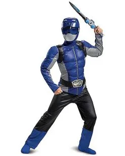 Spirit Halloween Kids Blue Beast Morphers Ranger Costume - Power Rangers -Girls Costumes Shop 01447390 c