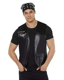 Spirit Halloween Adult Biker Vest