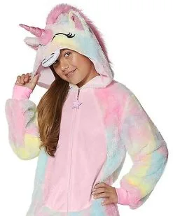 Spirit Halloween Kids Unicorn One-Piece Costume -Girls Costumes Shop 01455484 c