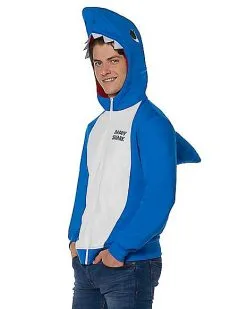 Spirit Halloween Adult Daddy Shark Costume Hoodie - Baby Shark