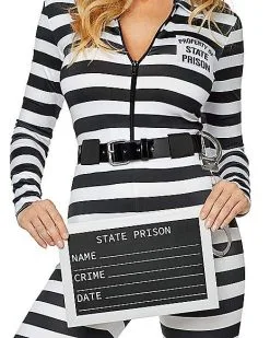 Spirit Halloween Adult Jailbird Catsuit Costume -Girls Costumes Shop 01464908 d