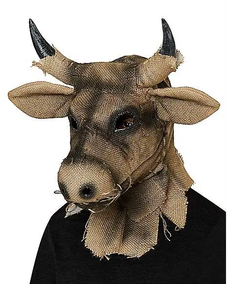 Spirit Halloween Moving Mouth Bull Scarecrow Full Mask 2 Spirit Halloween Moving Mouth Bull Scarecrow Full Mask - Image 2