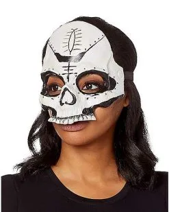 Spirit Halloween Witch Doctor Skull Half Mask 5 Spirit Halloween Witch Doctor Skull Half Mask -Girls Costumes Shop 01473297 c