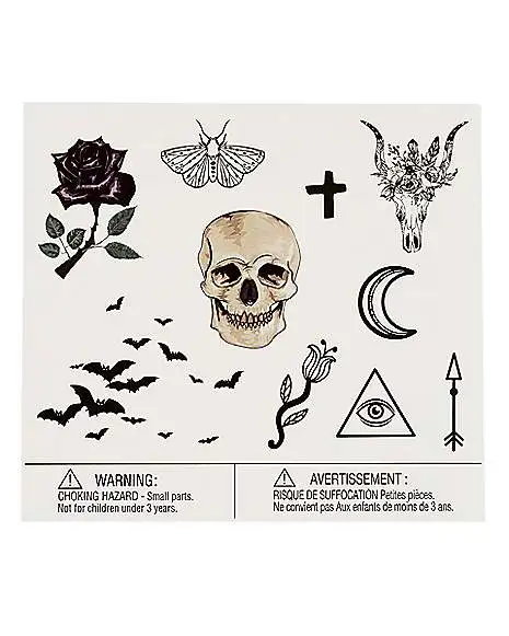 Spirit Halloween Gothic Temporary Tattoos 2 Spirit Halloween Gothic Temporary Tattoos - Image 2