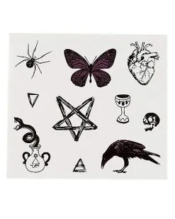 Spirit Halloween Gothic Temporary Tattoos 6 Spirit Halloween Gothic Temporary Tattoos -Girls Costumes Shop 01473990 c