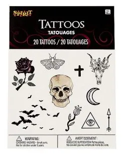 Spirit Halloween Gothic Temporary Tattoos 7 Spirit Halloween Gothic Temporary Tattoos -Girls Costumes Shop 01473990 d