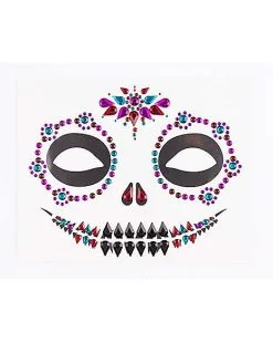 Spirit Halloween Sugar Skull Face Decal -Girls Costumes Shop 01474741 c