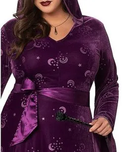 Spirit Halloween Plus Size Adult Velvet Celestial Robe -Girls Costumes Shop 01475557 c