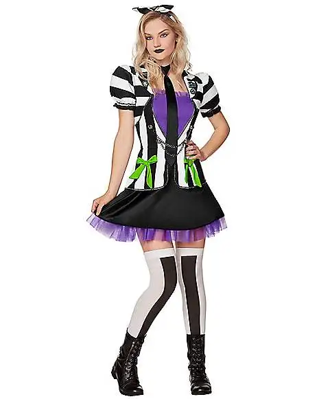 Spirit Halloween Adult Beetlejuice Dress Costume 1 Spirit Halloween Adult Beetlejuice Dress Costume