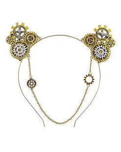 Spirit Halloween Steampunk Gears Cat Ear Headband