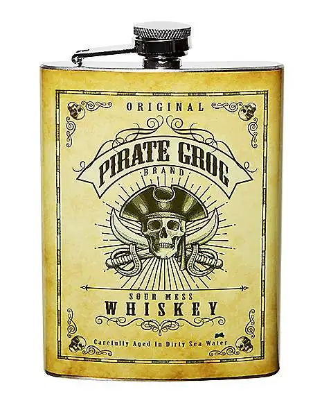 Spirit Halloween Pirate Flask - 8 Oz. 1 Spirit Halloween Pirate Flask - 8 Oz.