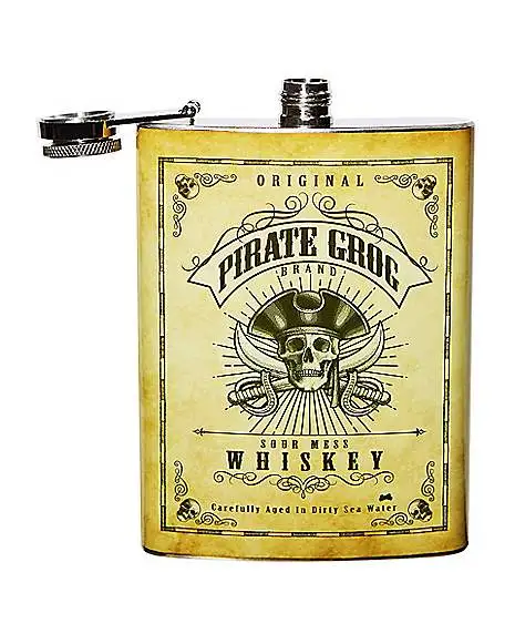 Spirit Halloween Pirate Flask - 8 Oz. 2 Spirit Halloween Pirate Flask - 8 Oz. - Image 2