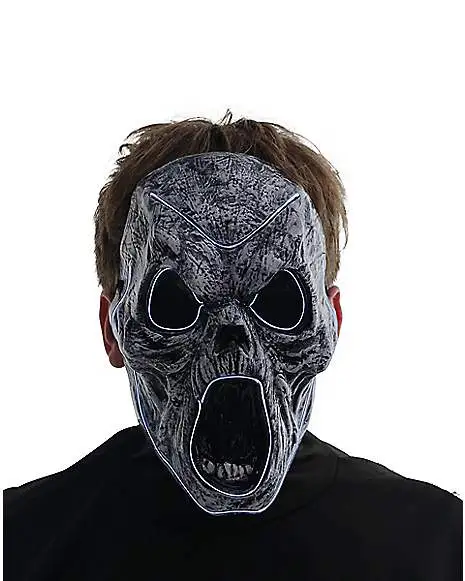 Spirit Halloween Light-Up EL Wire Wailing Spirit Half Mask 1 Spirit Halloween Light-Up EL Wire Wailing Spirit Half Mask