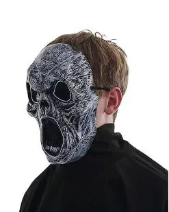 Spirit Halloween Light-Up EL Wire Wailing Spirit Half Mask 7 Spirit Halloween Light-Up EL Wire Wailing Spirit Half Mask -Girls Costumes Shop 01488154 c